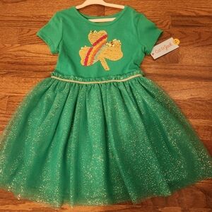 NWT Cat & Jack, St. Patrick's Day, dress, 4/5
